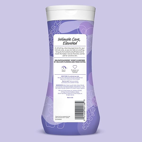 SUMMER’S EVE DELICATE BLOSSOM DAILY REFRESHING ALL OVER FEMININE BODY WASH, REMOVES ODOR, FEMININE WASH PH BALANCED, 15 FL OZ