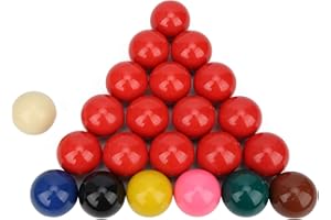 Snooker Balls Set, 22Pcs Resin Billiard Balls, for Pool Table Replacement, Exceptional Roundness, Brilliant Luster, Premium P