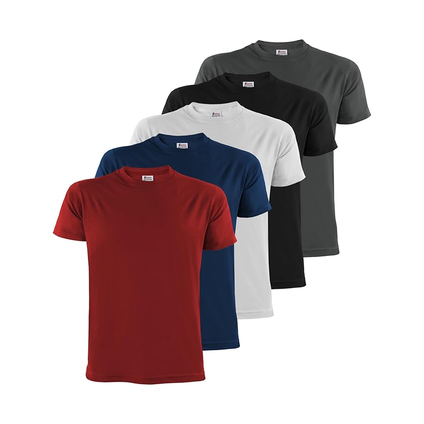 ALPIDEX T-Shirt Magliette da Uomo Confezione da 5 Girocollo 100% Cotone Manica Corta