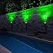 AMIR Solar Spotlights Outdoor Upgraded, Waterproof 4 LED Security Landscaping Lights, Adjustable Solar Garden Light with Auto On/Off for Yard Driveway Pathway Pool Patio (Green)