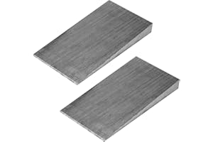 XIYAXIVICI 2 Pack Flange Wedge Steel Silvery Spreading Triangle Wedges Metal Shims Tool Sets Slope Level Fitting Straight Accessories for Lathe Welding (4 Inch)