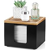 ZMZKKLL Disposable Face Towel Holder Box - Wood Facial Container Compatible with Clean XL - Towel Storage Makeup Organizer for Vanity, Bathroom Organization (Excluding Facial Towels)