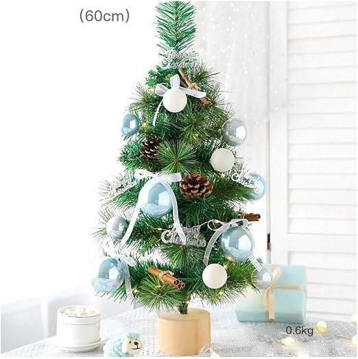 Amazon Co Jp Lmz ブルーデスクトップ小さなクリスマスツリーパッケージ30 45 60センチメートルパインニードルミニ Size L ホーム キッチン