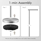 KES Free Standing Toilet Roll Holder with Weighted Base Brushed Stainless view 7