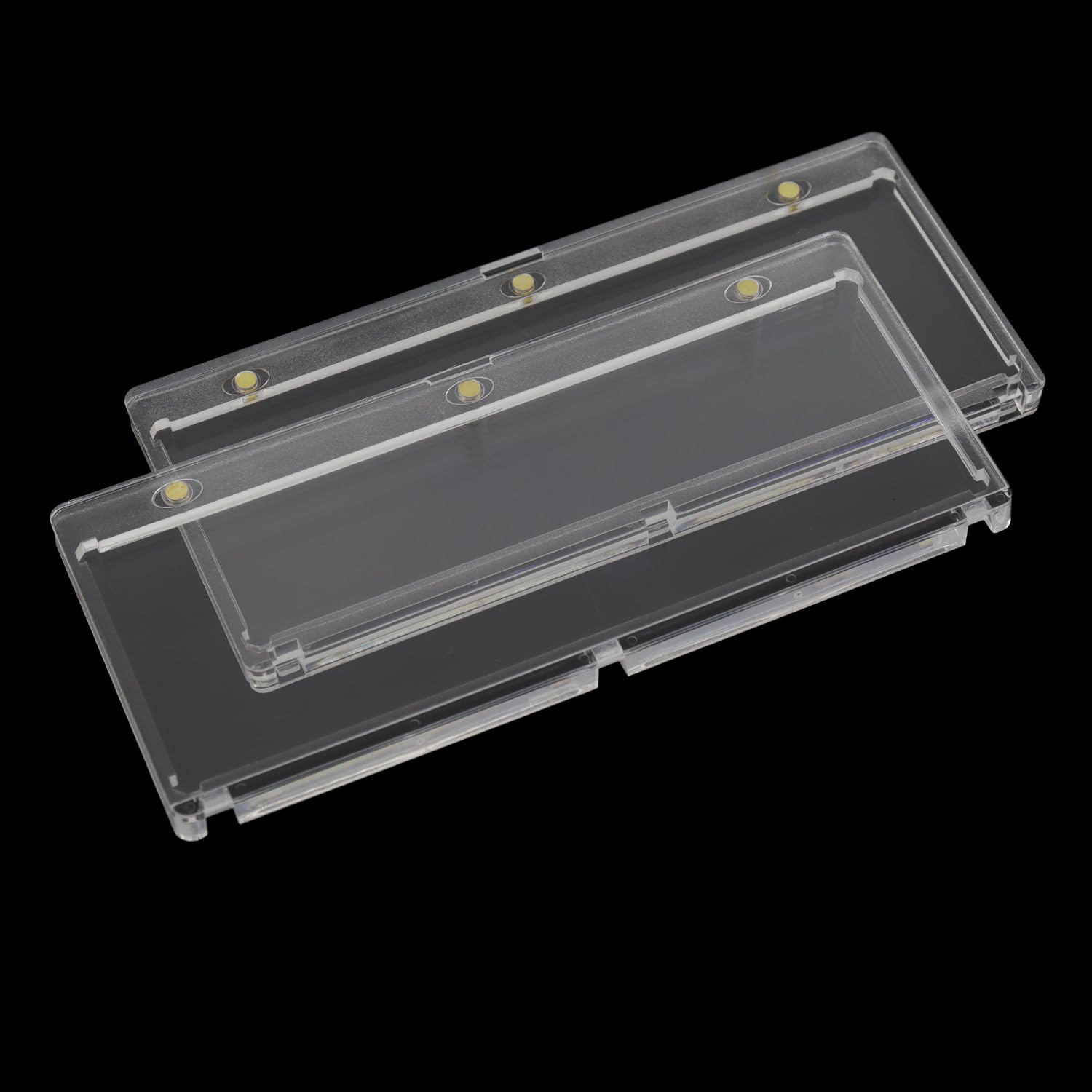Photo 1 of Pack of 2 Magnetic Booklet Card Holders Acrylic Horizontal Magnetic Card Case Holder, Internal Size 7.3x2.6x0.16 Inch, One Touch Booklet Card Holder Fit for National Treasure Booklets