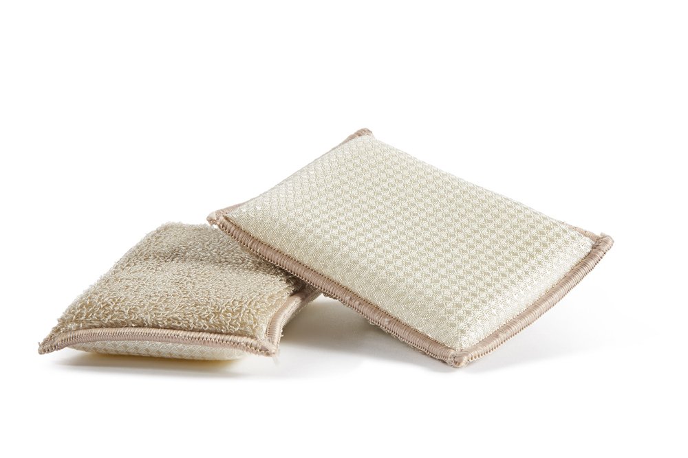 Perfetto Bamboo Fibre Sponge Bamboom-Duo-2 Pieces-Assorted Colour, Multi, One Size