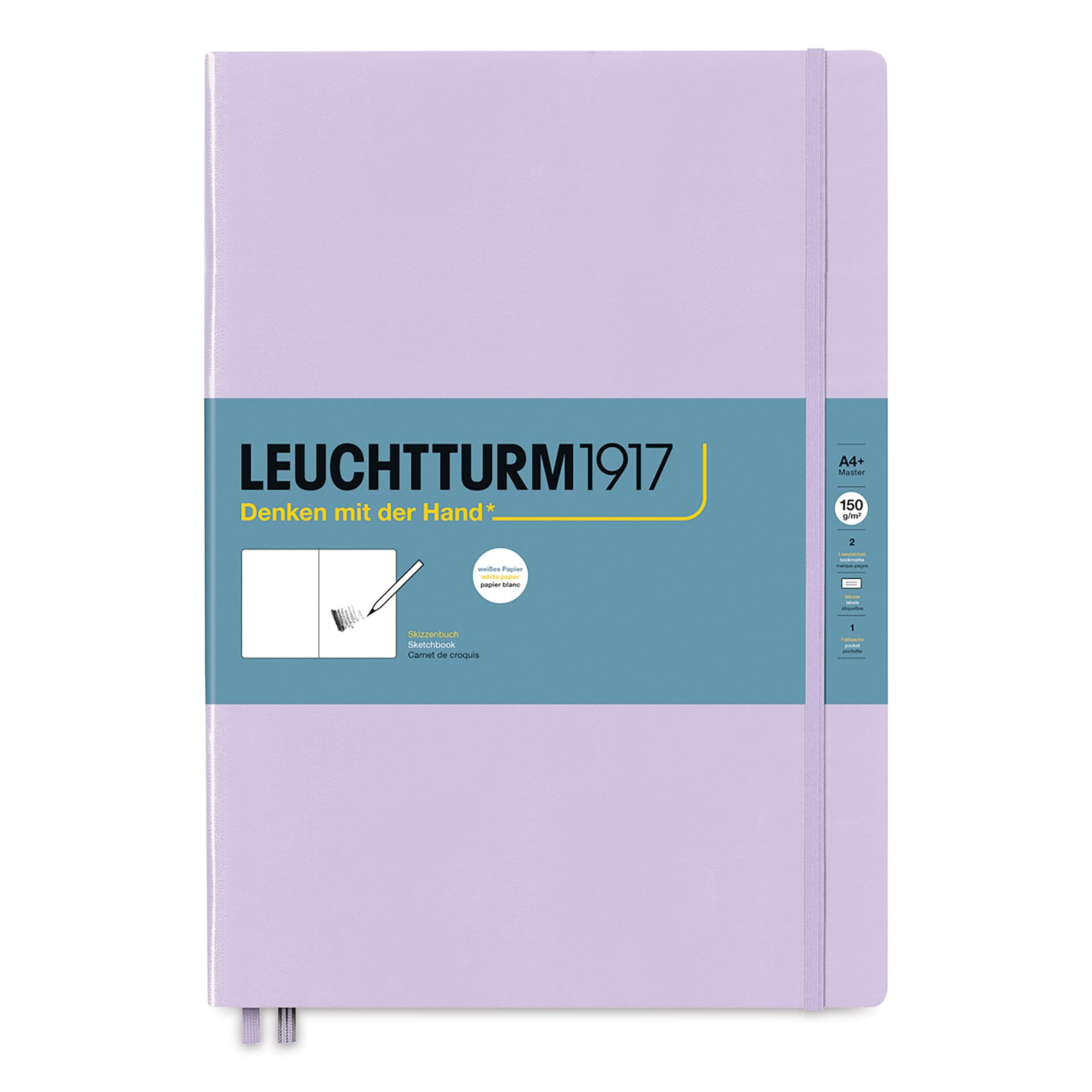 LEUCHTTURM1917 370347 Sketchbook Master (A4+), Hardcover, 112 Pages (150 g/sqm), Plain, Lilac