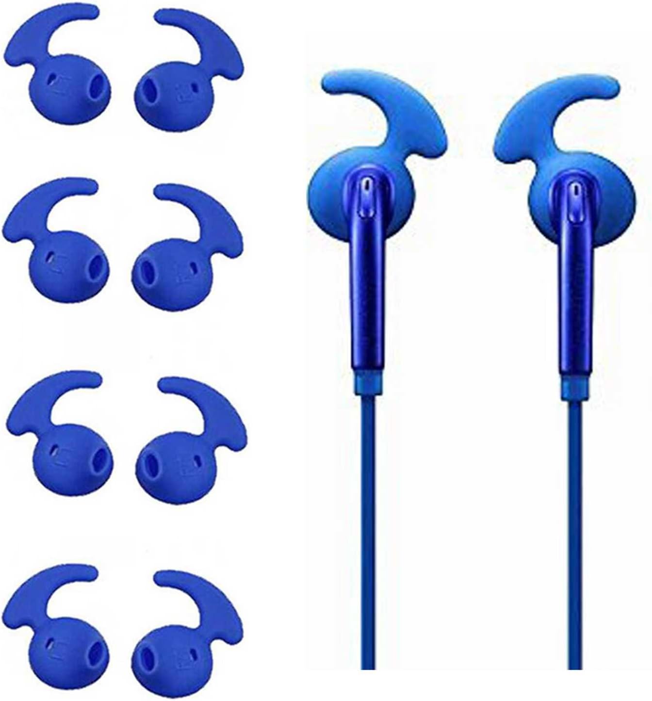 Loinstar Replacement in-Ear Sport Ear Tips Earbuds Eartips Eargels Plug Earphone Sleeve for Samsung S6 S6 Edge 9200 G9250 S7 S7 Edge 4 Pair (Blue 5Pairs)