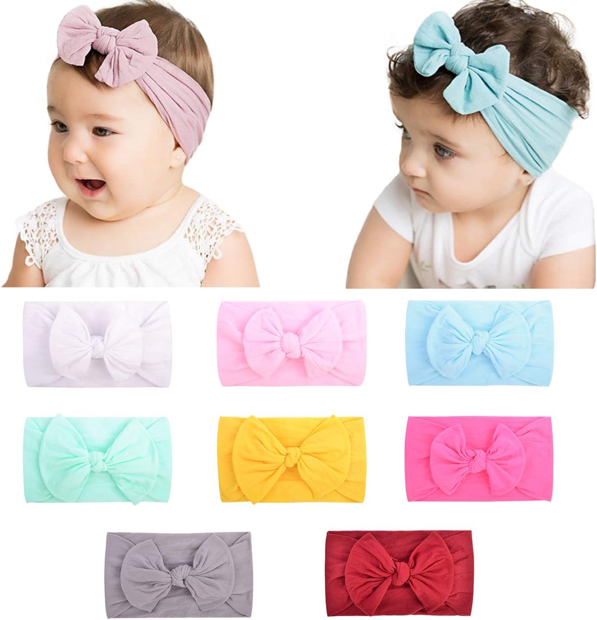 Lot De 8 Bandeaux A Cheveux En Nylon Pour Bebe Fille Bonnets Casquettes Et Bobs Accessoires Kentuckybranded Com