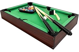 Mini Pool Table - 20-Inch Portable Tabletop Billiards Game with Cue Balls
