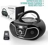Roxel RCD-S70BT Portable Boombox CD Player with Remote Black view 6