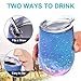 NEWBEA 12 oz Wine Tumbler with Lid, Double Wall Vacuum Insulated Stemless Glass, Stainless Steel Wine Cup Perfect for Wine, Coffee, Drinks, Champagne, Cocktails
