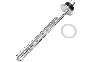 DERNORD 240V 4500W Tri-clamp Foldback Heating Element Stainless Steel Immersion Water Heater with 3-Wire Electrical Locking P