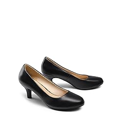 DREAM PAIRS Women's Luvly Black Pu Bridal Wedding