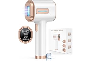 LAORICI At-Home IPL Hair Removal for Women and Men Permanent Laser Hair Removal 999900 Flashes with Ice Cooling Care Function 9 Energy Levels Hair Removal Handset for Face Bikini Line Armpit Leg Back