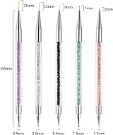 Jsdoin 5pc Nail Art Brushes Dotting Tools Pens Set for Gel Polish Pattern Design view 2