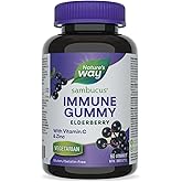 Nature's Way Sambucus Immune Support Gummies – Elderberry with Vitamin C & Zinc – Supports Immune Function and Relieves Cold