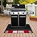 FANMATS 12109 Ohio State Buckeyes Vinyl Grill Mat - 26in. x 42in. - Deck Patio Protective Mat | Oil, flame, and UV resistant,Black