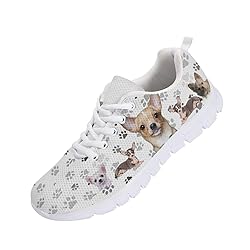 Wanyint Cute Dog Paw Print Women Sneakers Chihuahua