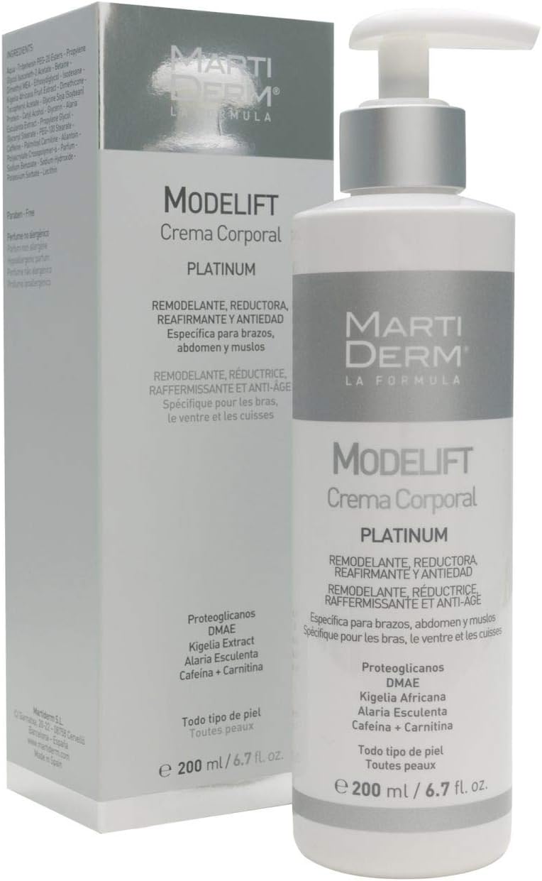 Martiderm Modelift Platinum Body Cream 200ml - For all Type of Skins - Regenerate and Moisturize Your Skin - Combat Dryness - Provides Intense and Deep Hydration - Spain