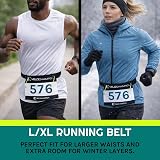 VeloChampion Lightweight Running Belt Black L/XL No Pins Race Number Holder view 4
