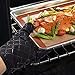 ETECHAMART Cotton Oven Mitts with Silicone Heat Resistant Quilted Microwave Gloves for Baking and Kitchen Thanksgiving Day One Pair (Black)