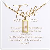 XULAVA Christian Gifts Mustard Seed Necklace for Women,Move Mountains Shell Necklaces Christian Faith Jewelry for Women…