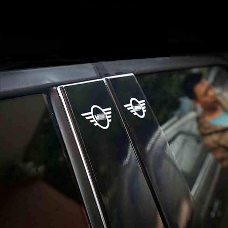 Amazon ミニクーパー用f54 F55 F60 R60カントリーマンカードアbcピラーコラムウィンドウステッカーインテリアトリムフィルムプロテクターカーアクセサリー 車の装飾 サイズ For R60 4pc 外装 エアロパーツ 車 バイク