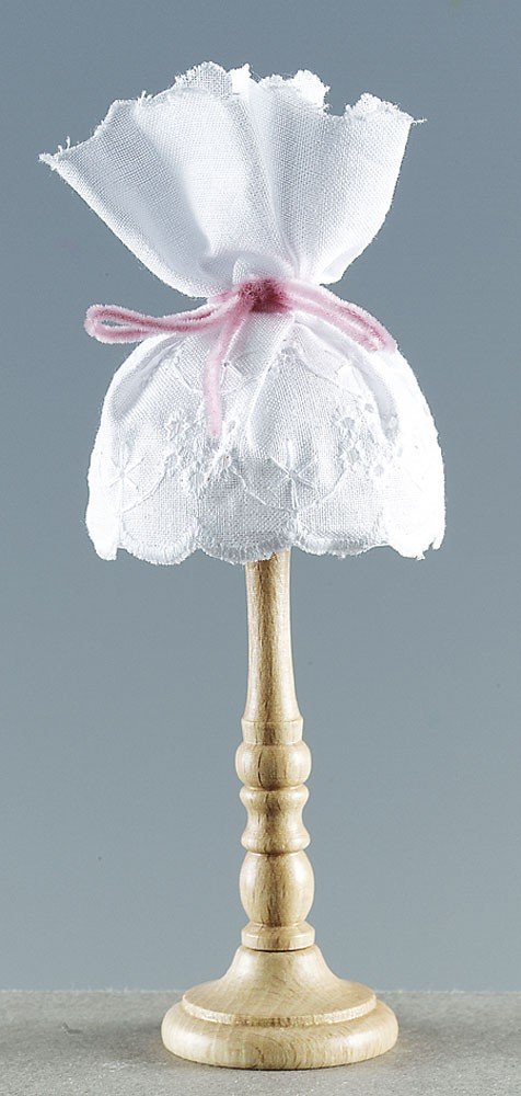 Rulke Rulke010202 Wooden Floor Lamp with Fabric Screen