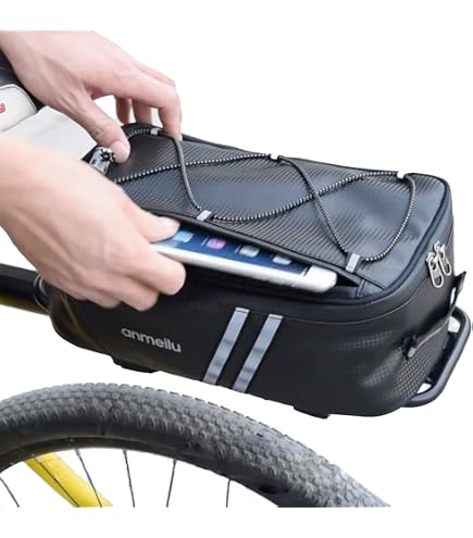 Alforja Para Bicicleta 6L | Bolsa Impermeable Para Portaequipajes Trasero | Reflectante Y De Fácil Montaje