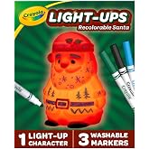 Crayola Light-Ups - Santa, Light Up Santa Toy, Reusable Holiday Craft, Glow in The Dark, Indoor Holiday Decoration Craft, Gift for Kids
