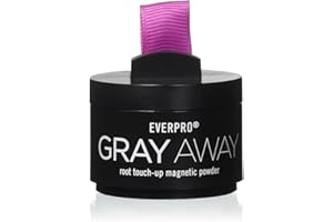 EVERPRO Gray Away Temporary Root Concealer Root Touch Up Magnetic Powder, Black/Dark Brown, 0.13 Ounce (Pack of 1) (231592)