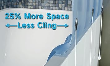 Clingless Curtain Keeper Round White Stop Shower Curtain Liner