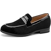 JITAI Velvet Boy's Dress Shoes Slip-On Loafers Wedding Shoes for Boys