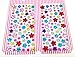 yueton 5 Sheets Colorful Flower Style Assorted Size Self Adhesive Bling Rhinestone Craft Jewels Gem Diamond Sticker Embellishments