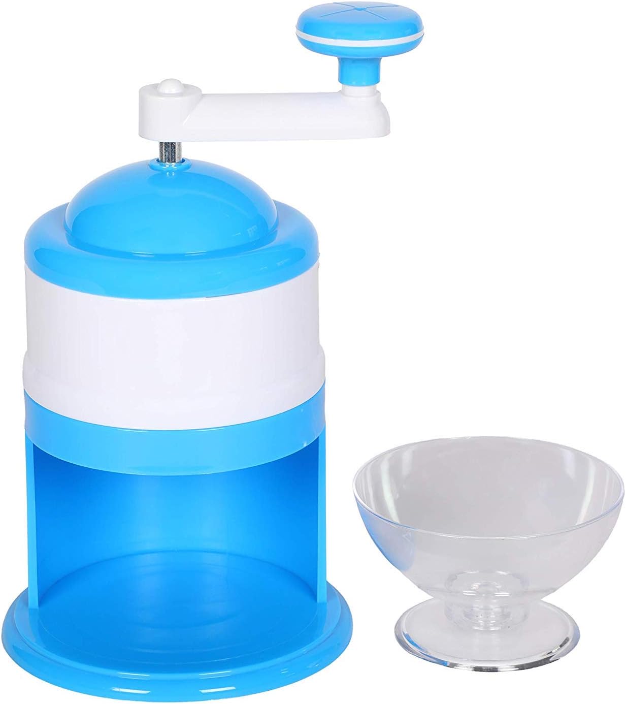 Conava Hand Crank Manual Ice Crusher Portable Shaver Snow Cone Maker Smoothie Measuring Cup