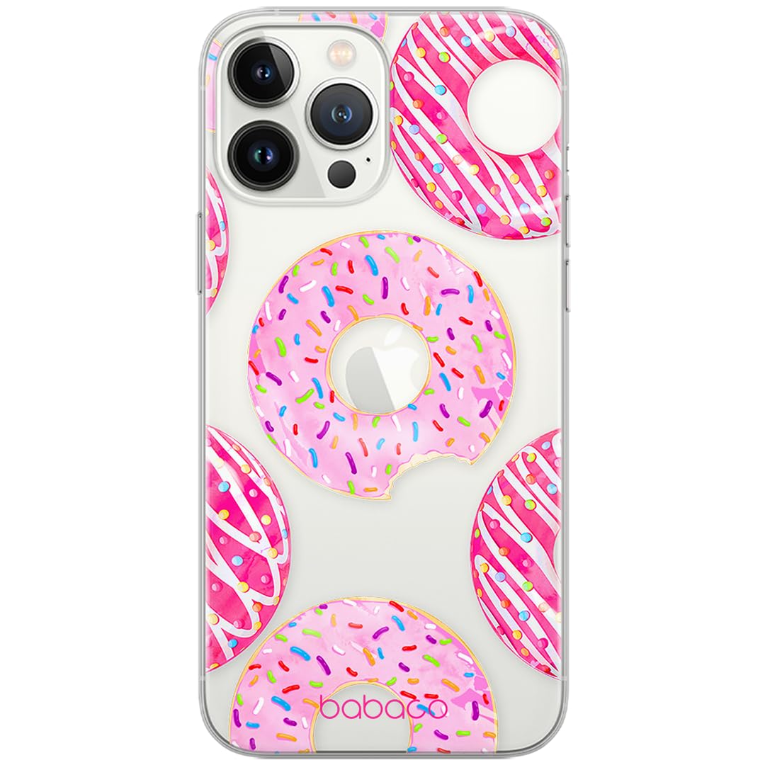 Babaco ERT GROUP mobile phone case for Apple Iphone 13 PRO original and officially Licensed pattern Donut 002 optimally adapted to the shape of the mobile phone, partially transparent