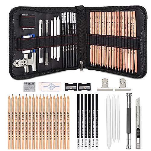 35 Pieces Sketching Drawing Pencils Art Set,GOLP Perfect for Beginners