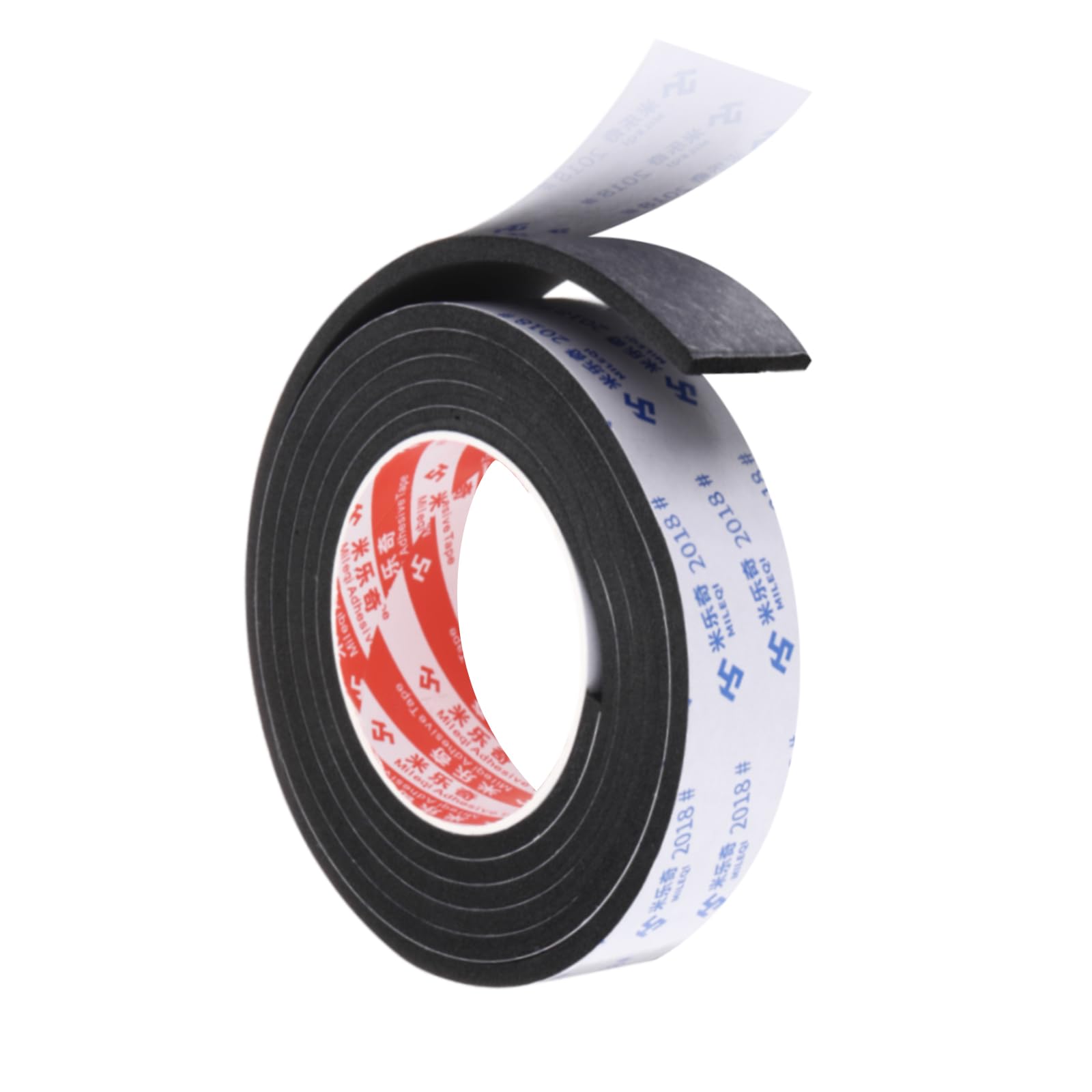 PATIKIL 2m/6.6ft Sealing Foam Tape, 3.5cm Wide 5mm Thick Single Sided Weather Stripping Door Seal Strip for Window Door Insulation, Black