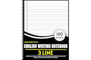 3 Line English Writing Notebook: Notebook with Margins – A Thoughtfully Designed Writing Tool for Children's Handwriting Deve