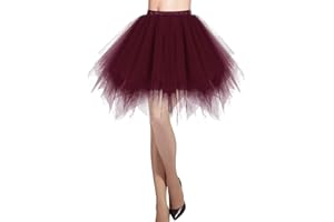 DRESSTELLS Women's Short Tutu Ballet Bubble Skirt 50's Tulle Party Vintage Petticoat
