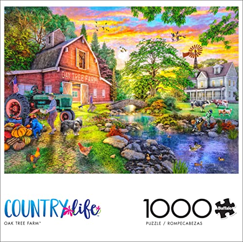 Buffalo Games - Dominic Davison - Oak Tree Farm - 1000 Piece Jigsaw Puzzle for Adults Challenging Puzzle Perfect for Game Nights - Finished Puzzle Size is 26.75 x 19.75