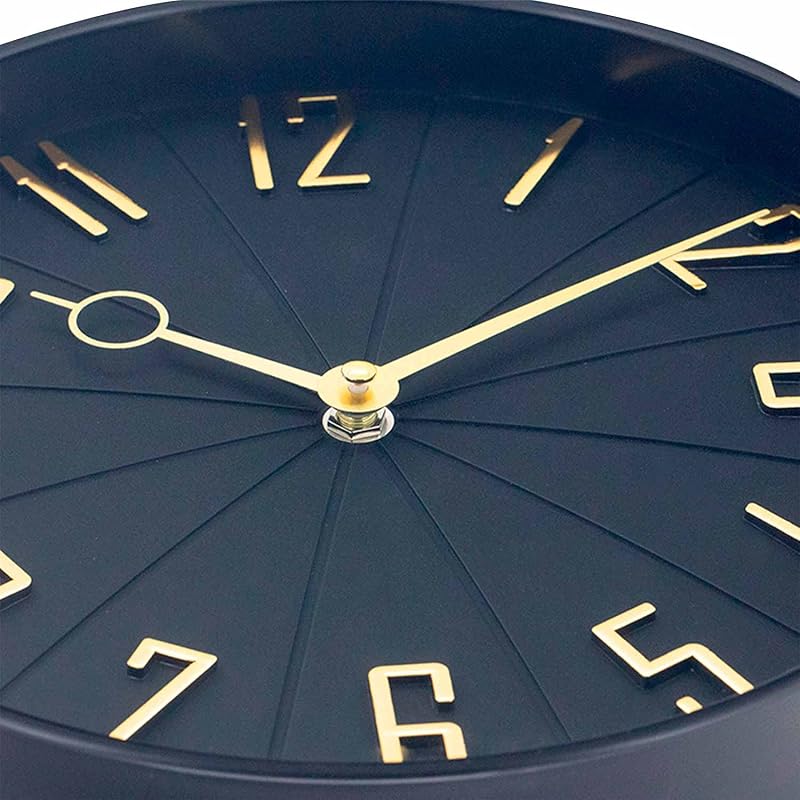 Relógio de parede vintage preto/dourado Ø27,3 cm