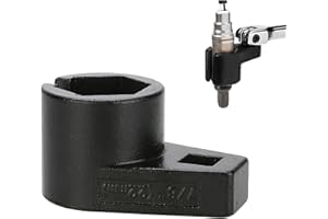 YTFRL Offset Oxygen Sensor Socket, 3/8-Inch Drive by 7/8-Inch (22mm) Oxygen Sensor Wrench with Wire Gate, 6-Point Vehicle O2 Sensor Removal Tool Preventing Damage to Wires