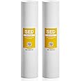 Max Water 20 inch x 4.5 inch, 10 Micron Replacement Sediment Water Filter Cartridge for Whole House, Melt Blown Filtration Fiber for Heavy Duty (Pack of 2)