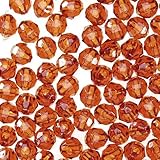 Bulk Buy: Darice DIY Crafts Faceted Plastic Beads Root Beer 6mm 480 pieces (1-Pack) 06100-5-T6