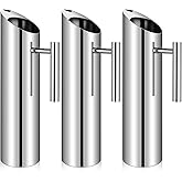 Funnymoom 3 Pack Stainless Steel Water Pitcher 70oz Modern Metal Pitcher with Ice Guard Silver Carafe Drink with Handle or Iced Hot Drink Tea Juice Coffee Beer