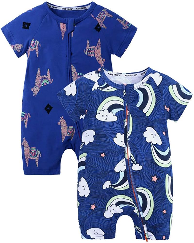 baby boy short sleeve romper