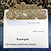 WOMHOPE® 50 Pcs - Large Rose Hollow Laser Cut Wedding Invitation Lace Shimmer Party Invitations Cards Birthday Invitations Cards Wedding Favors (Red (White Inner Sheet))