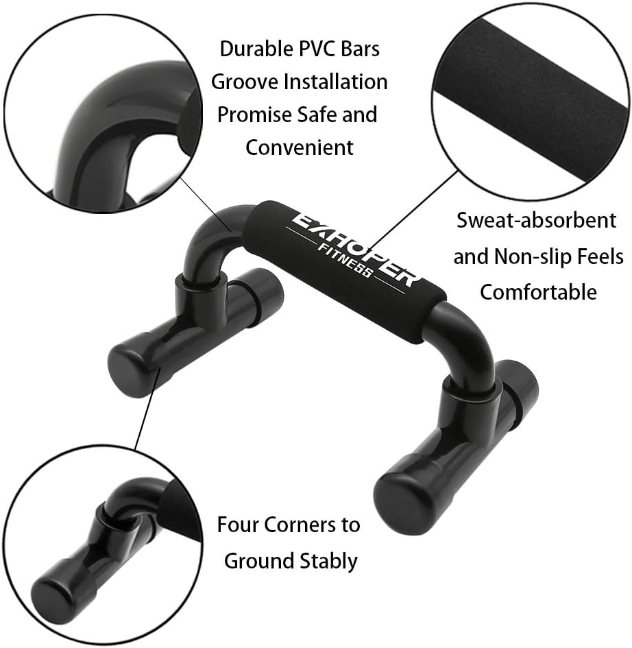 Push Up Bars - Strength Training Stands with Non-Slip Sturdy Structure - Push Up Stands for Fitness Training - Push Up Bars for Men Women Home Workout : Sports & Outdoors